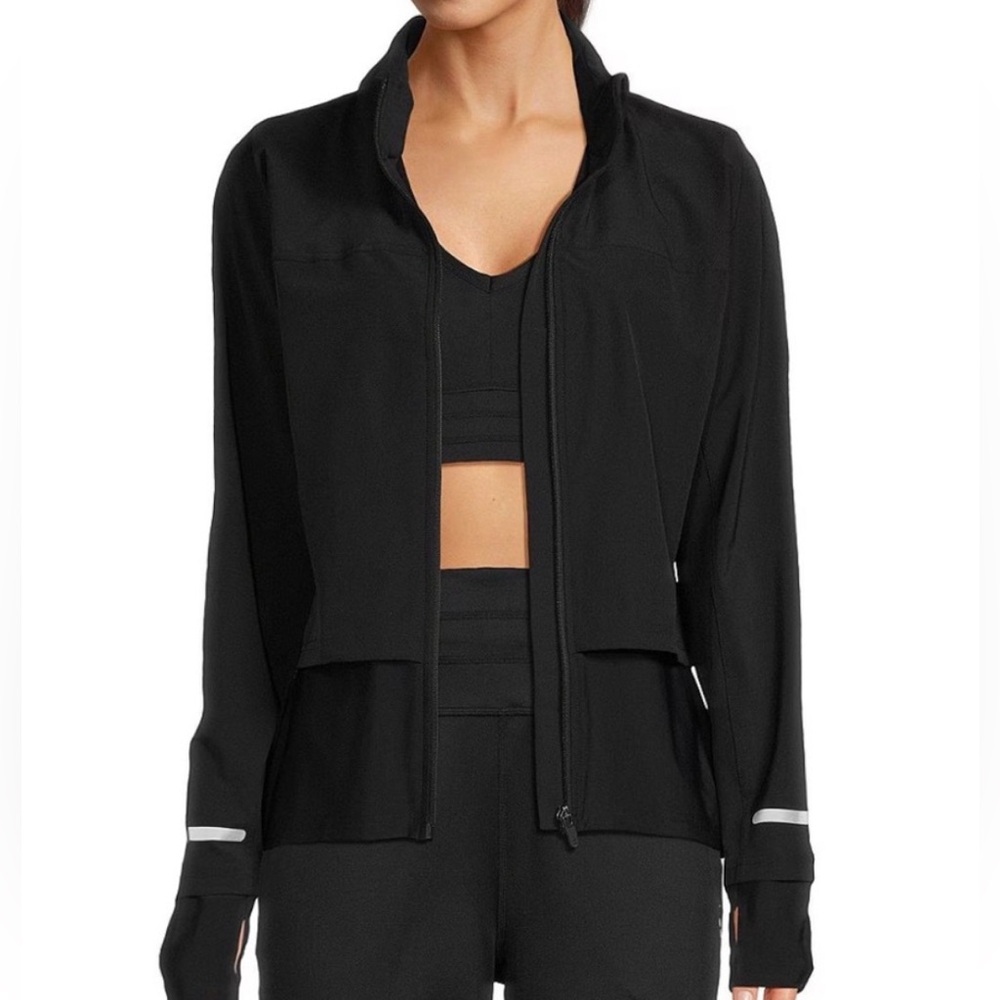 Sweaty Betty Black Fast Track Stand Collar Neck Long Sleeve Running Jacket